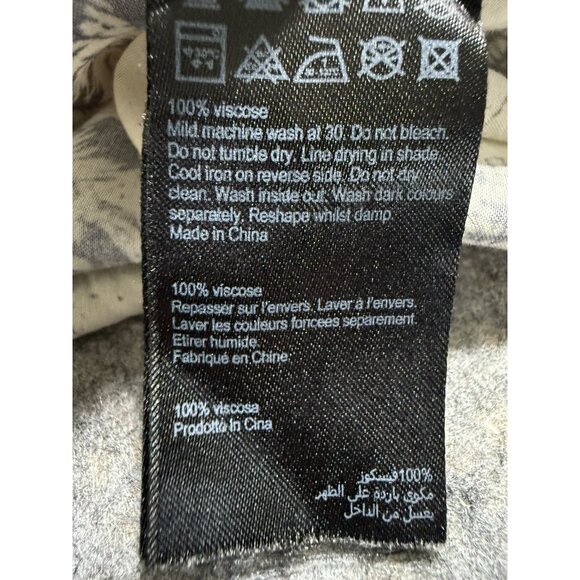 All Saints Mens Koi Short Sleeve Shirt Size XL Hawaiian Viscose Loop Collar - Picture 9 of 12